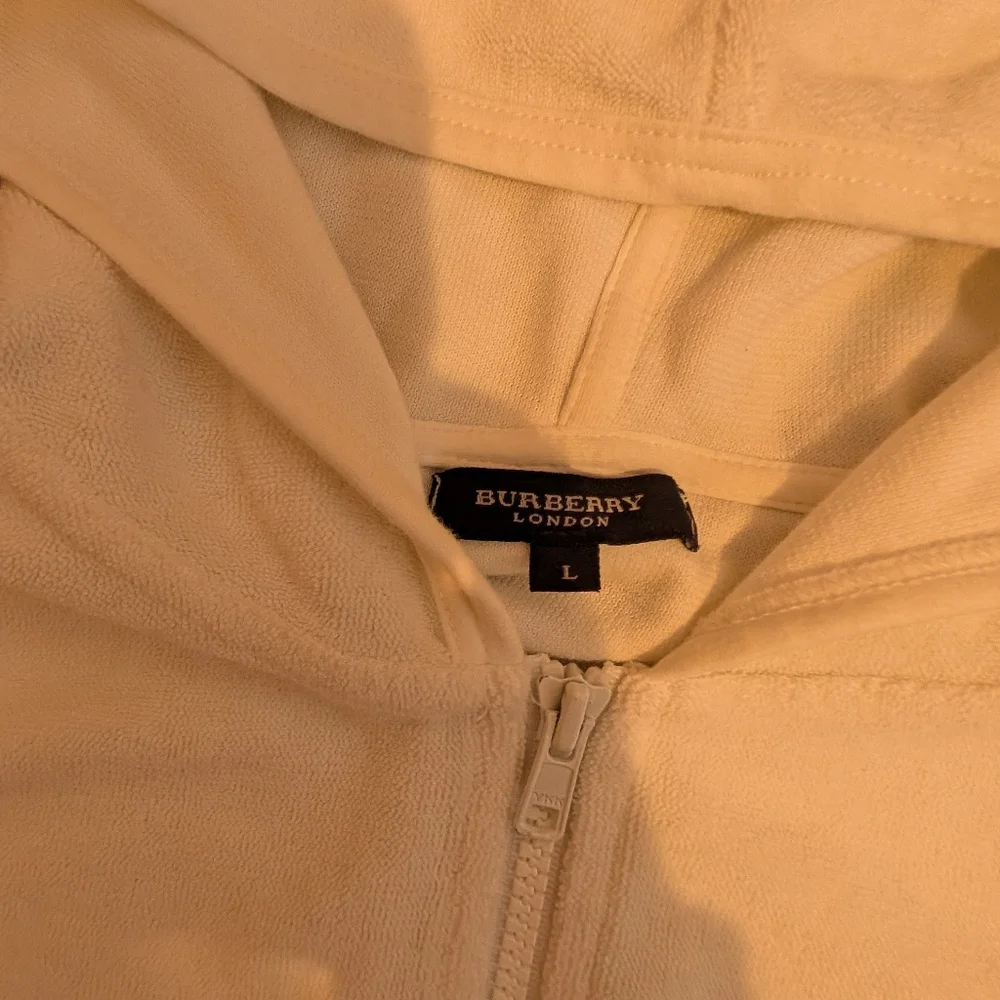 Burberry Plaid Terry Cloth Full Zip Hoodie - Picture 3 of 5